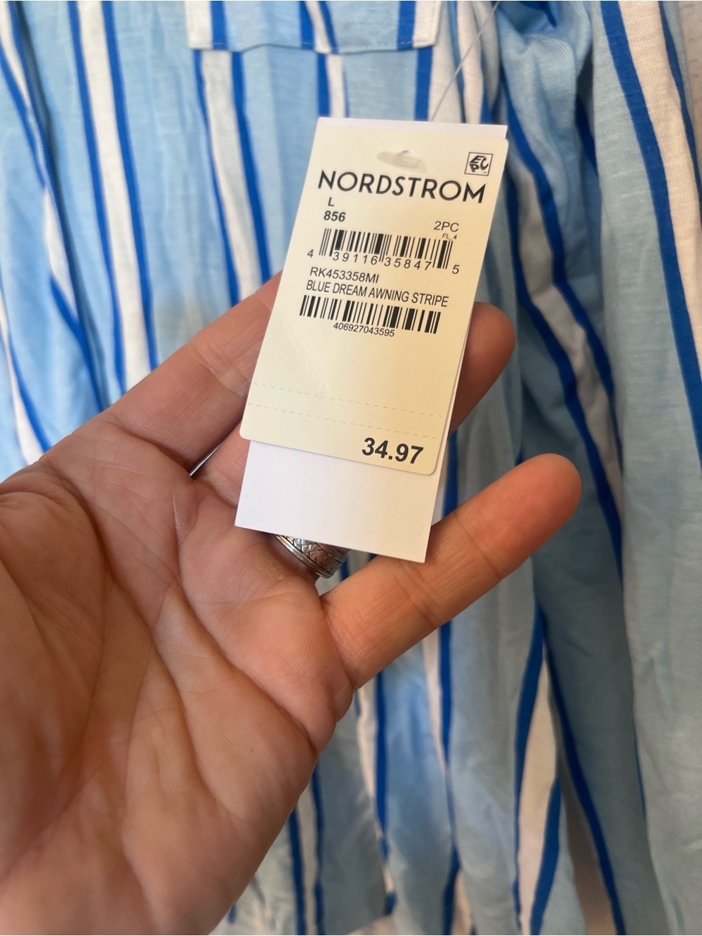 Nordstrom rack light blue pajama top _- Women’s Large - Picture 2 of 5